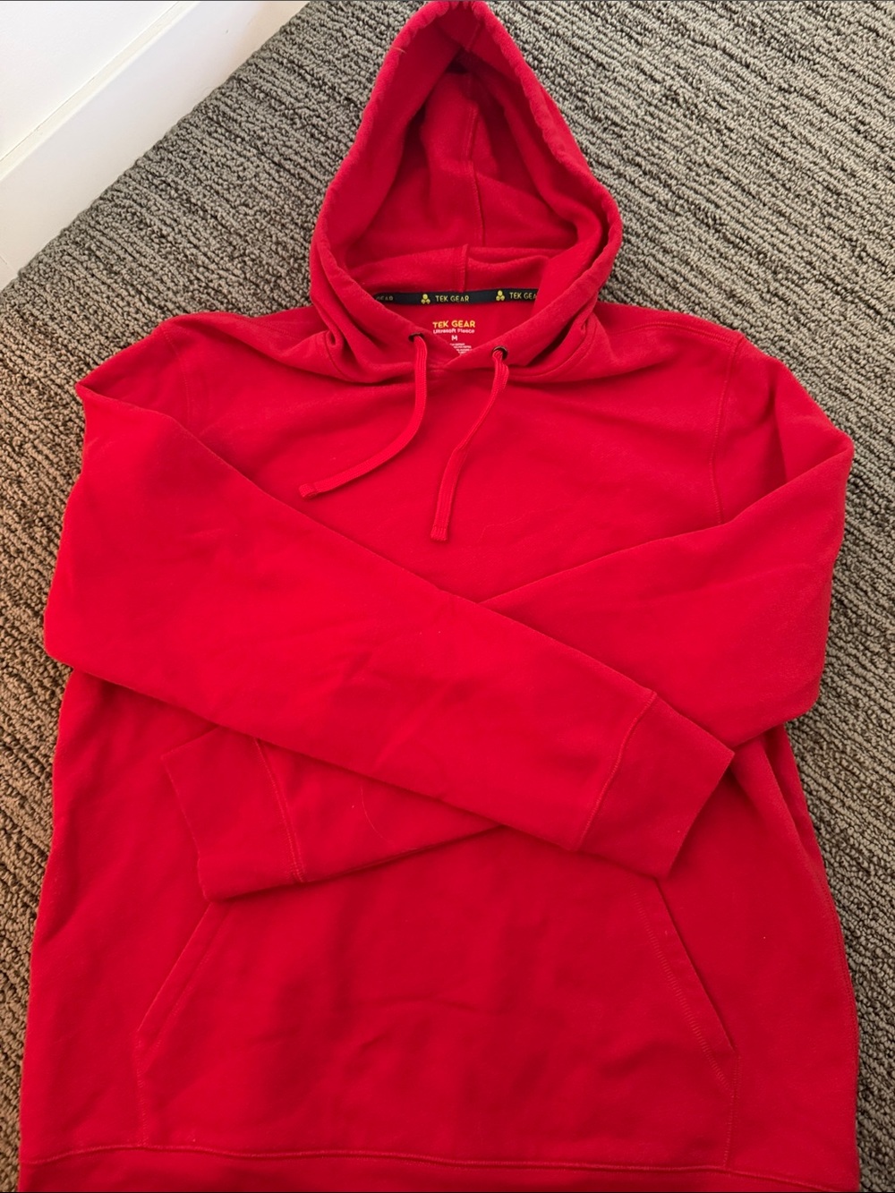 tek gear Red Pullover Hoodie with Kangaroo Pocket